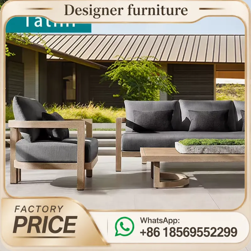 Outdoor Furniture Teak - طقم أريكة من خشب الساج مقاوم