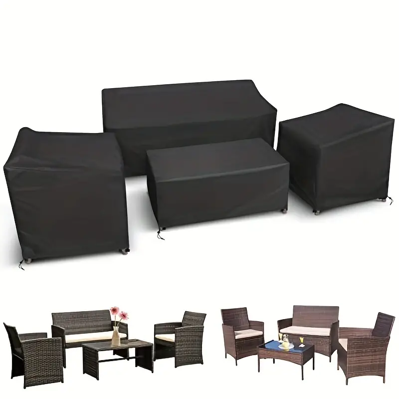 Outdoor Furniture Varnish - 4 قطع/مجموعة أغطية أثاث الفناء، أغطية