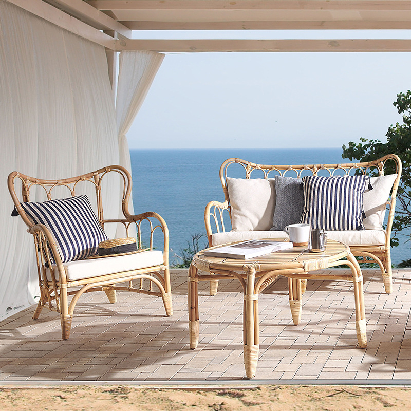 Outdoor Furniture Indonesia - أريكة من الخيزران الطبيعي، كرسي خيزران