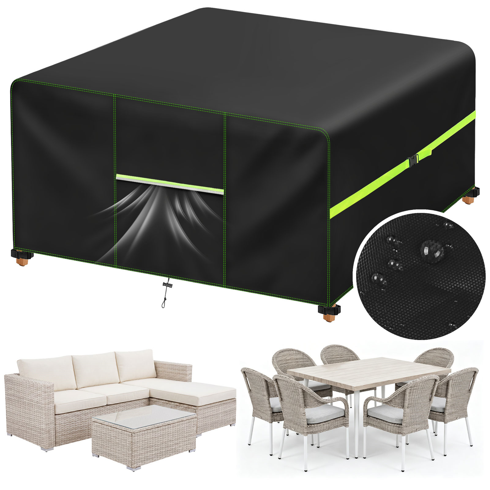 Outdoor Furniture Varnish - غطاء أثاث الحدائق مع فتحات تهوية،