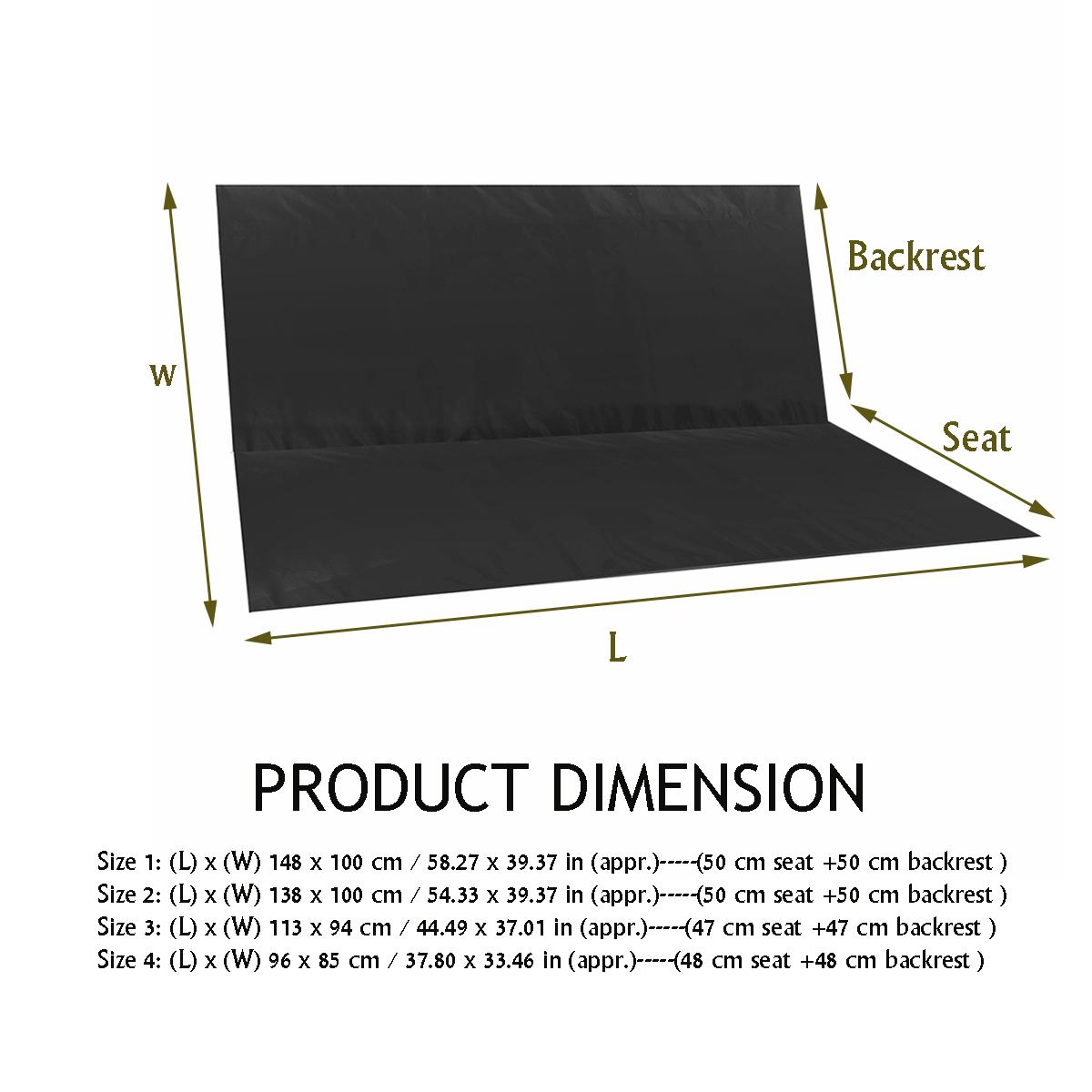 Outdoor Furniture Rocking Chair - 2/3 مقاعد سوينغ غطاء مقعد مقعد