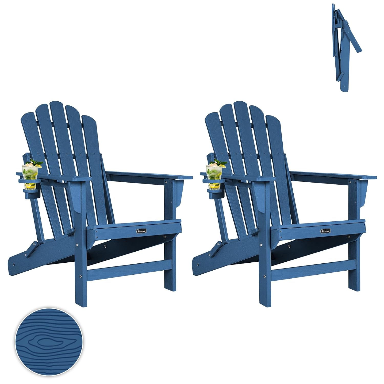 Outdoor Furniture Easy To Clean - كرسي أديرونداك قابل للطي كبير الحجم،