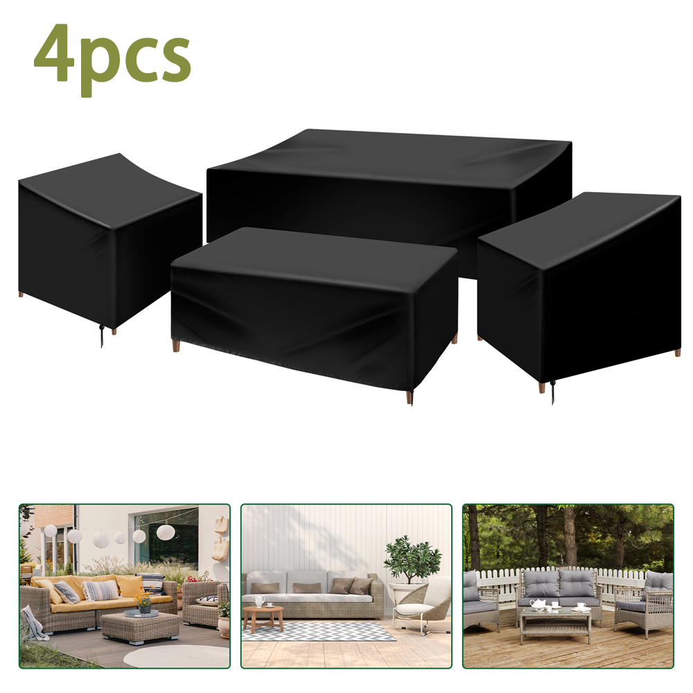 Outdoor Furniture Varnish - 4 قطعة مجموعة غطاء أثاث الفناء