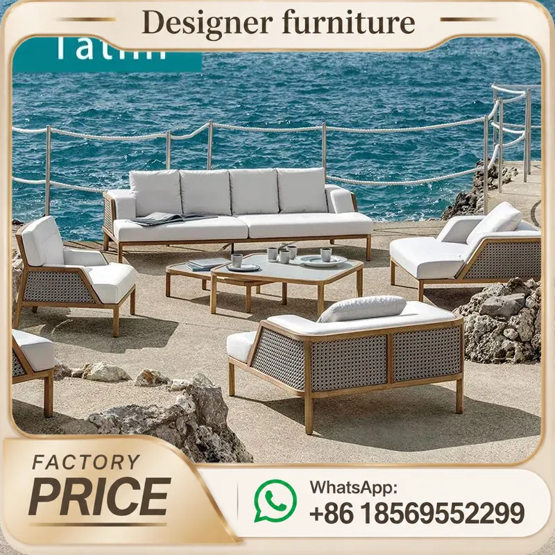 Outdoor Furniture Teak - طقم أريكة خارجية من خشب الساج
