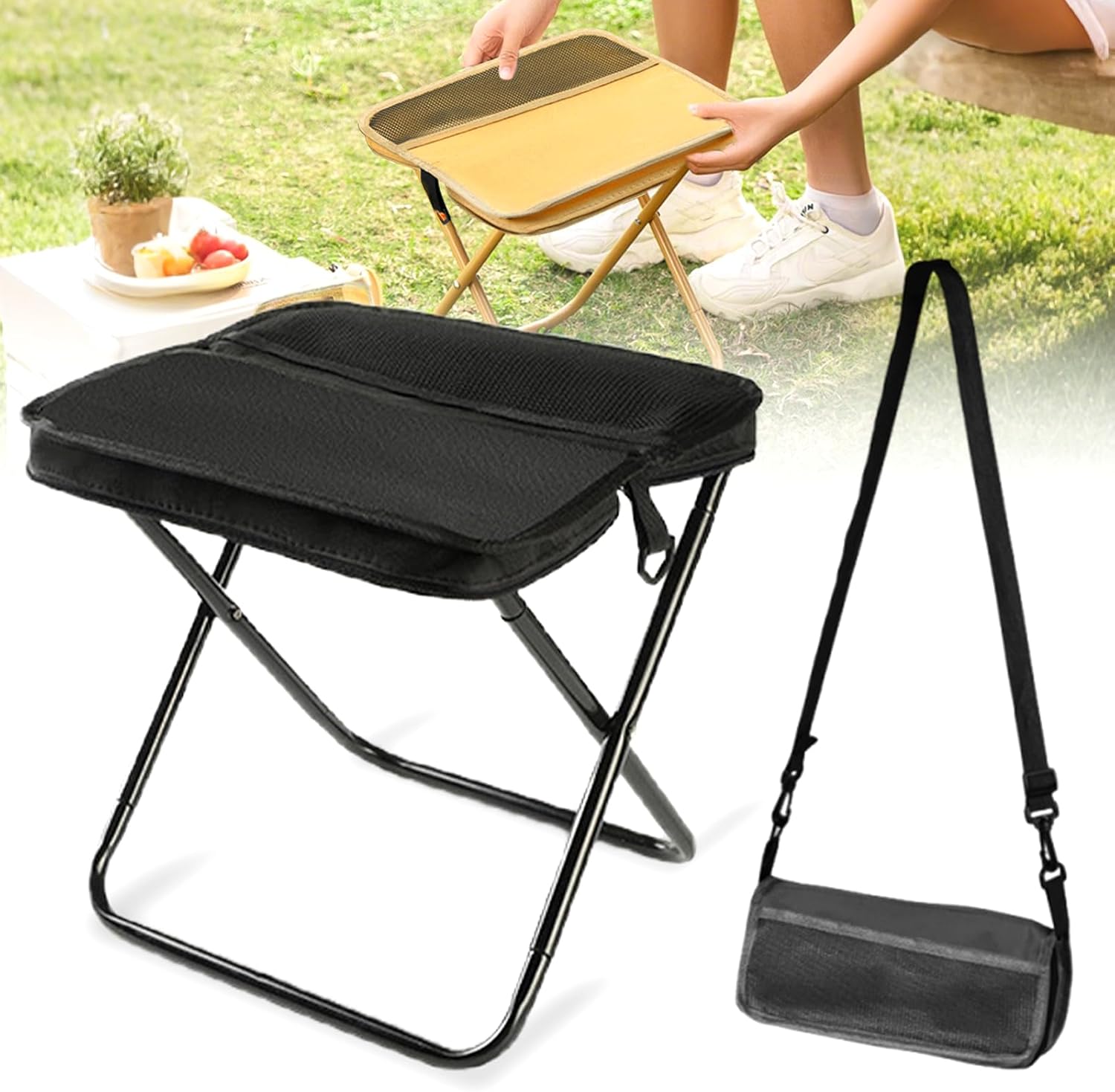 كرسي تخييم محمول قابل للطي من  - مراجعة Outdoor Furniture Rocking Chair وسعره