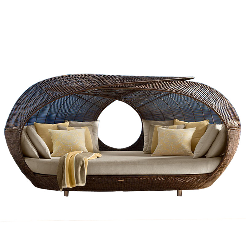 سرير نهاري نصف دائري من الراتا - مراجعة Outdoor Furniture Quality وسعره