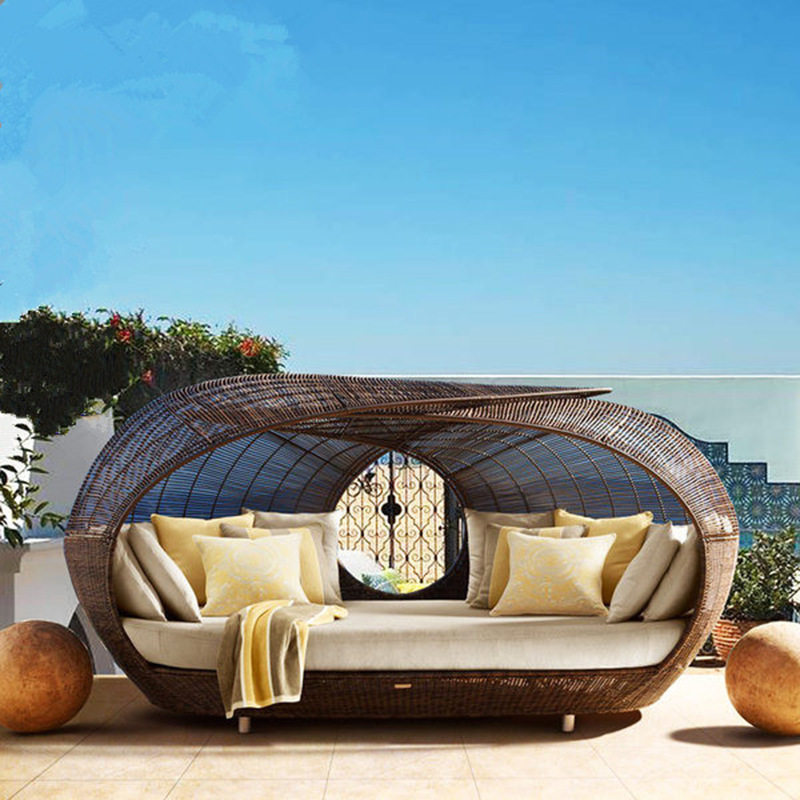 سرير نهاري نصف دائري من الراتا - مراجعة Outdoor Furniture Quality وسعره