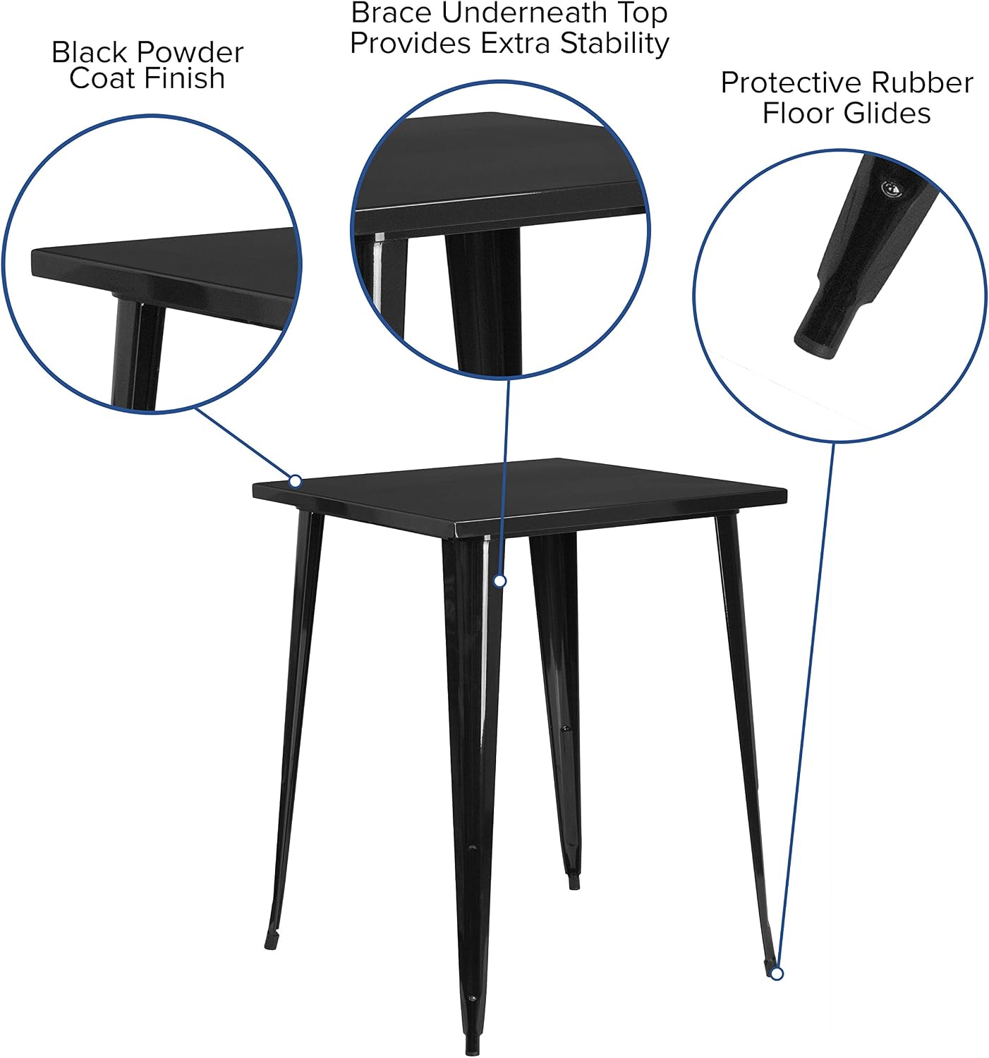 طاولة بار مربعة الشكل من المعد - مراجعة Outdoor Furniture Cafe وسعره