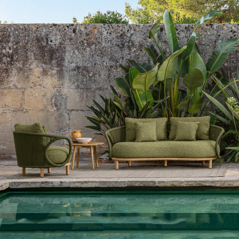 أريكة خارجية من الروطان مع طاو - مراجعة Outdoor Furniture Teak وسعره