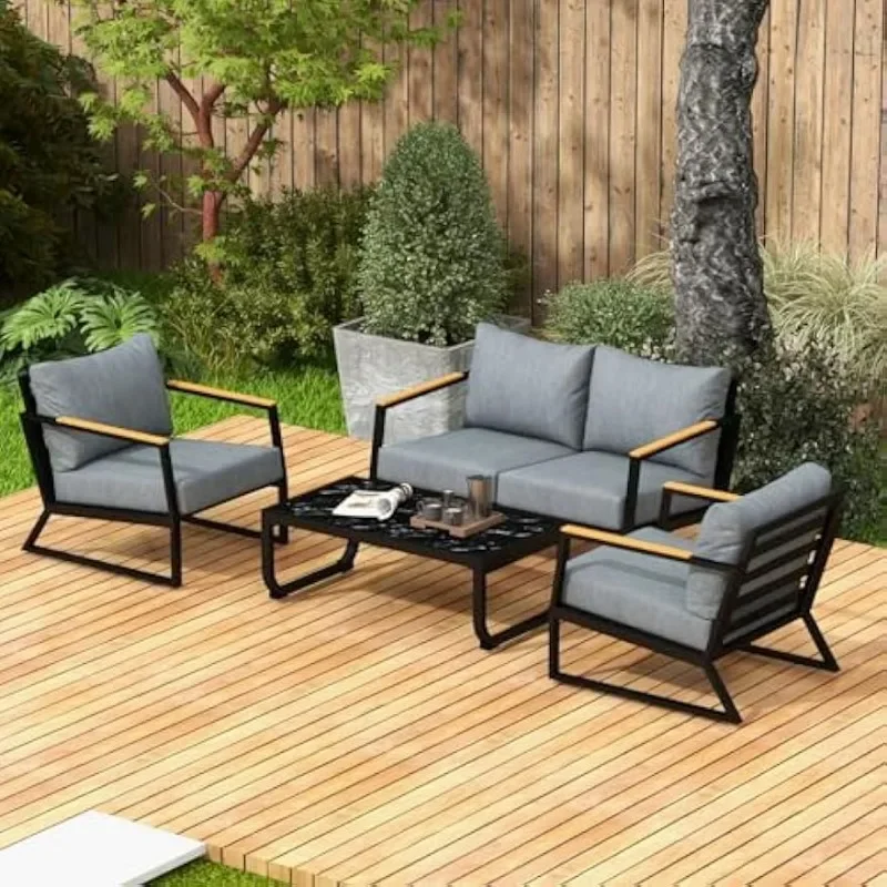 مجموعة أثاث فناء معدني عالي ال - مراجعة Outdoor Furniture Quality وسعره