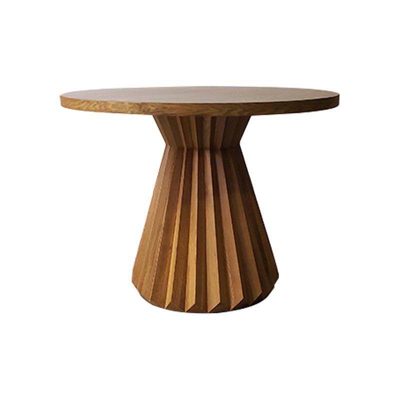 طاولة طعام دائرية عصرية من خشب - مراجعة Outdoor Furniture Cafe وسعره